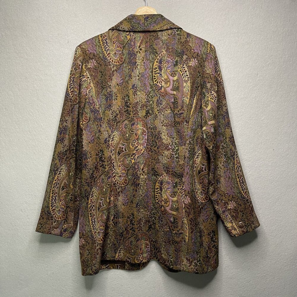 TravelSmith Womens Paisley Blazer Jacket Medium Mulitcolor - Picture 4 of 7